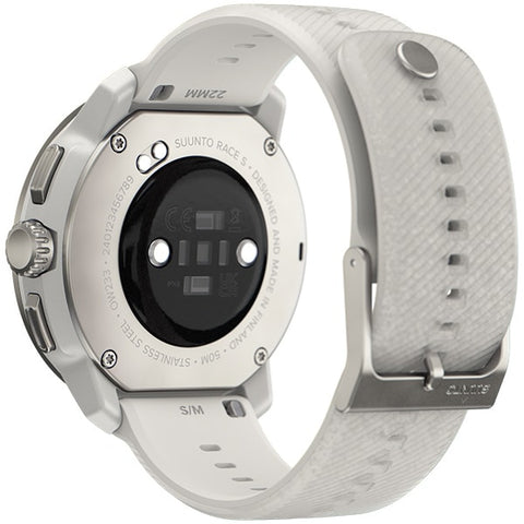 Smartwatch SS051017000 RACE S POWDER GRAY 45mm GPS Smartwatch with Silicone Band Heart Rate Monitor Activity Tracker