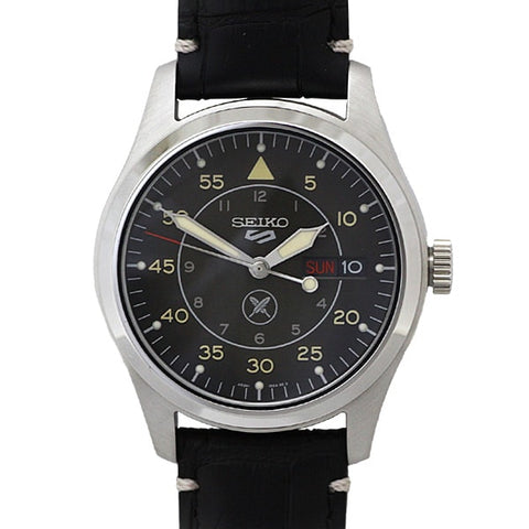 SEIKO SRPL31K1 5 Sports Limited Edition Stainless Steel Leather 10BAR Water Resistant Men's Watch 39mm