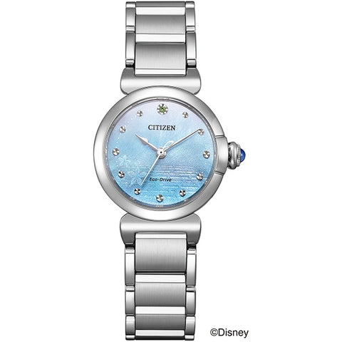 CITIZEN EM1131-81N Eco-Drive technology Disney themed design stainless steel case round dial