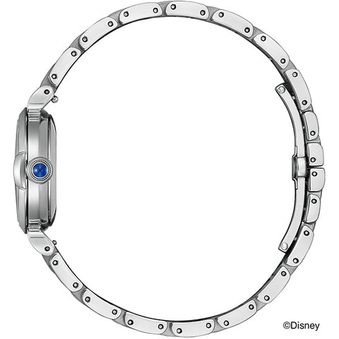 CITIZEN EM1131-81N Eco-Drive technology Disney themed design stainless steel case round dial