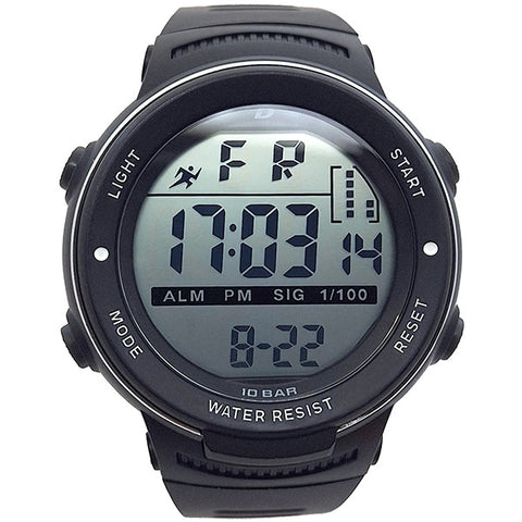 Arias D2466M Men's 10 ATM Water Resistant Digital Watch LED Display Stopwatch Alarm