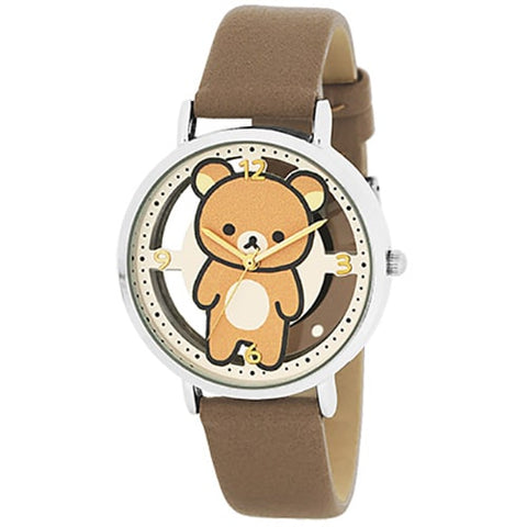 Sun Flame CX4B0010-2 Skeleton Case Watch Stylish Design Durable Build Water Resistant Unique Rilakkuma Theme