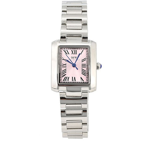 No Brand IW700L-8 Stylish Quartz Watch Stainless Steel Band Water Resistant Elegant Design