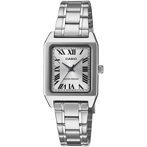CASIO LTP-B150D-7BJF Elegant Silver Stainless Steel Water Resistant Date Display Scratch-Resistant Glass