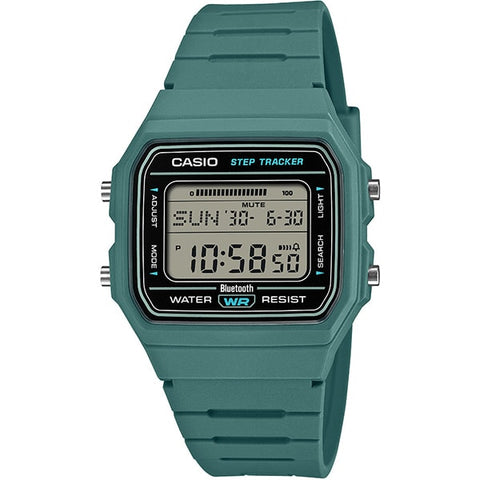 CASIO F-B100W-3AJF Step Tracker with Bluetooth Connectivity Water Resistant Fitness Monitoring Sleek Design