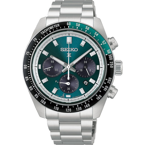 SEIKO HBJ003P Solar Chronograph Men's Watch Metal Band Water Resistant Stylish Design