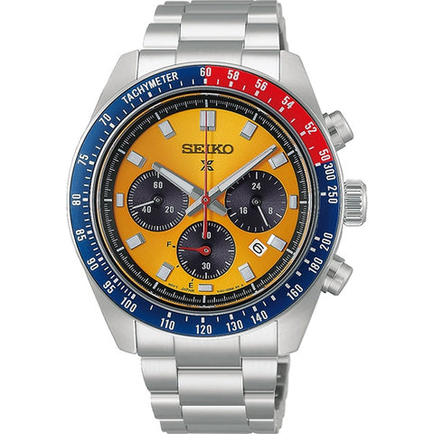 SEIKO HBJ004P Solar Chronograph Men's Watch Metal Band Waterproof Stylish Design Durable Performance