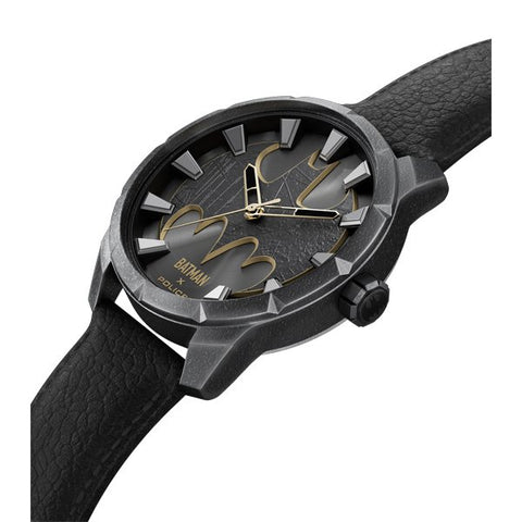 Police Watch PEWGA0075501 Batman 45mm Black Leather Strap Black Dial Authentic 2-Year Warranty
