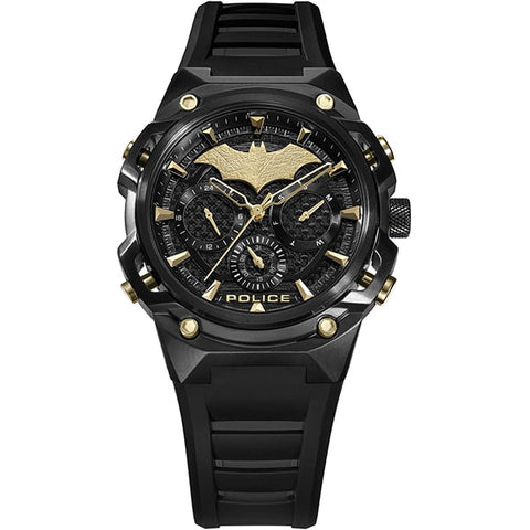 Police Watch PEWGQ0089902-SET Batman 46mm Black Rubber Strap Black Dial Authentic 2-Year Warranty Stylish Design