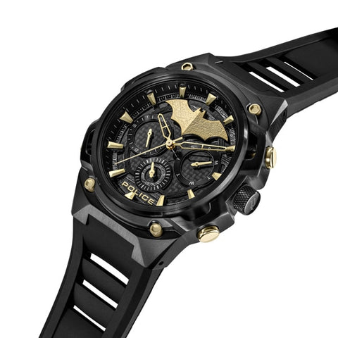 Police Watch PEWGQ0089902-SET Batman 46mm Black Rubber Strap Black Dial Authentic 2-Year Warranty Stylish Design