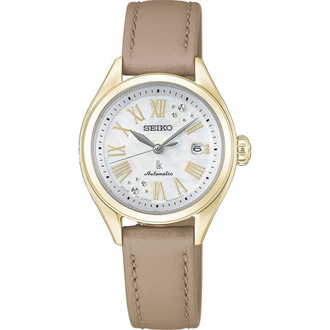 SEIKO HEA005J Limited Edition Mechanical Ladies Watch Liberty Fabric Leather Band Elegant Design Timeless Style