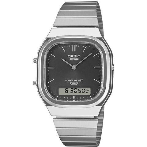 CASIO AQ-240E-1AJF Classic Analog-Digital Combination Water Resistant Lightweight Stylish Design