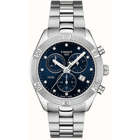 TISSOT T1019171104600 PR100 Quartz Swiss Made Water Resistant 2-Year Warranty Elegant Design