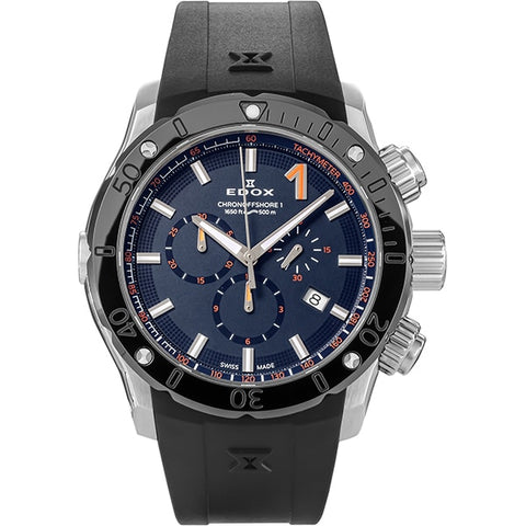 EDOX CHRONOFFSHORE-1 Swiss Automatic Movement Water Resistant 300m Chronograph 2-Year Warranty