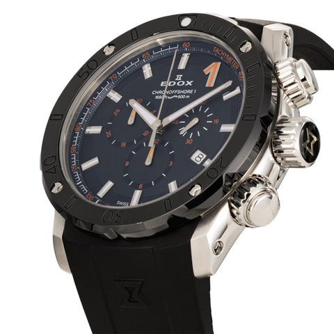 EDOX CHRONOFFSHORE-1 Swiss Automatic Movement Water Resistant 300m Chronograph 2-Year Warranty