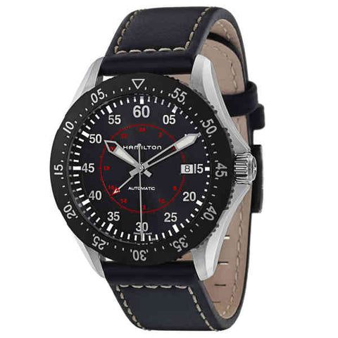 Hamilton H76755735 Watch - Khaki Aviation Khaki Pilot GMT Auto