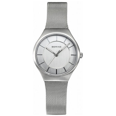BERING 11927-004 Classic Scandinavian Design 27mm Quartz Mesh Strap Lightweight Elegant Timepiece