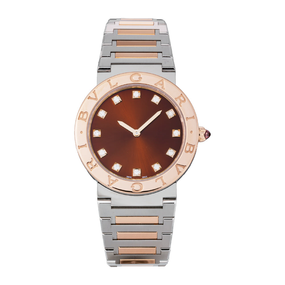 BVLGARI BBL33C11SPG/12-QZ Watch - Bvlgari 2-Year Warranty Brown Watch - Luxury Timepiece for Men