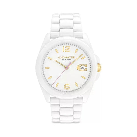 COACH 14503925 Watch - COACH GREYSON 2-Year Warranty White Handbag [Parallel Import] - Stylish & Durable
