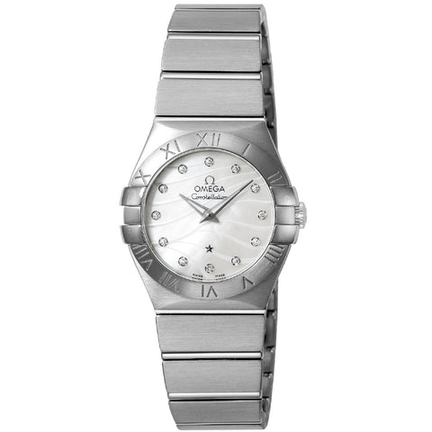 OMEGA 123.10.27.60.55.003 Elegant Constellation Quartz 27MM Swiss Made Stainless Steel Women's Watch