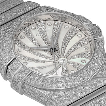 OMEGA 123.55.31.20.55.007 Elegant Constellation White Dial Automatic Movement Stainless Steel Case Luxury Watch