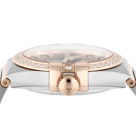 OMEGA 12325382163001 Constellation 5-Year Warranty Brown Leather Strap Swiss Automatic Watch