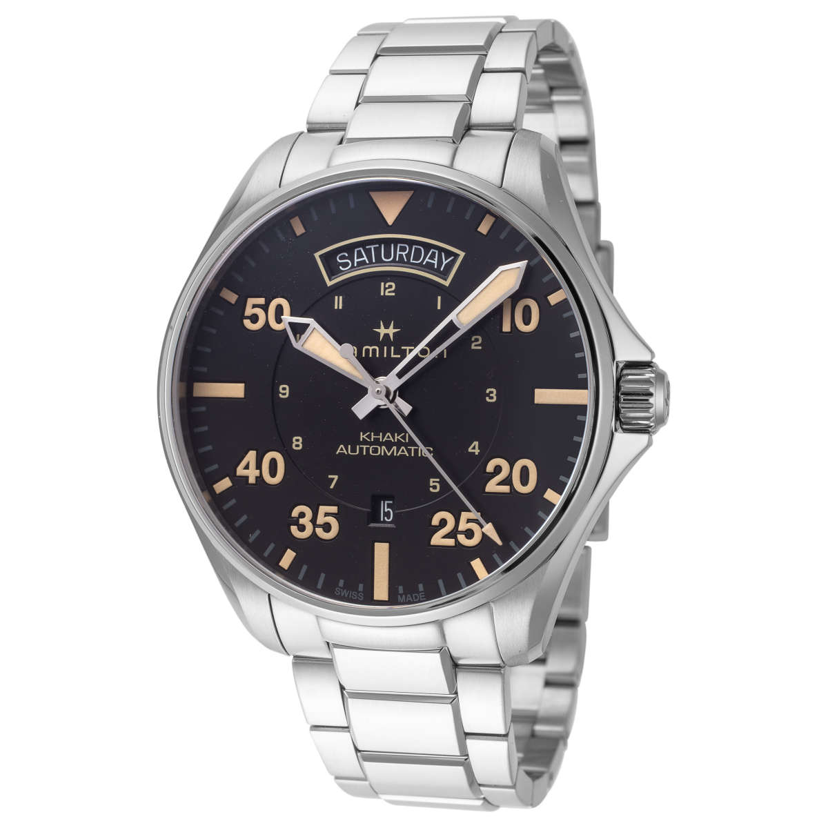 Hamilton H64645131 Watch - Khaki Aviation Day Date Auto (Image 6)