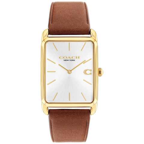 COACH 14400044 Elegant Silver Finish 32mm x 26mm Water Resistant 5-Year Warranty Stylish Design