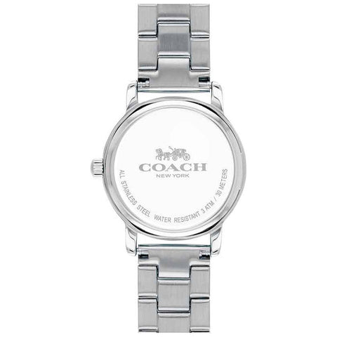 COACH 14502975 Elegant Silver 28mm Case 5-Year Warranty Timeless Design Versatile Style