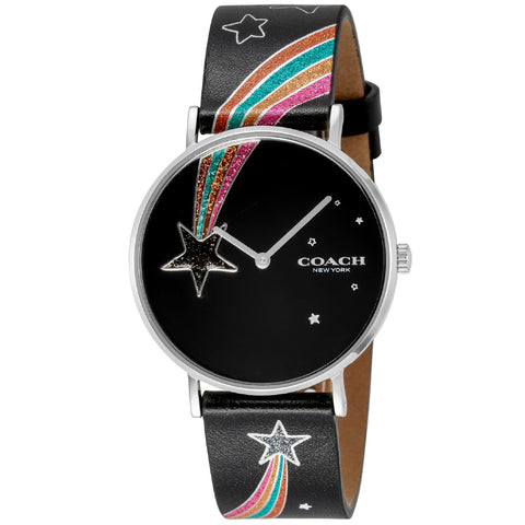 COACH 14503039 Perry 2-Year Warranty Black Stylish Design Durable Materials Elegant Timepiece