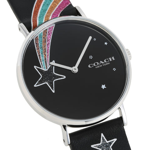 COACH 14503039 Perry 2-Year Warranty Black Stylish Design Durable Materials Elegant Timepiece