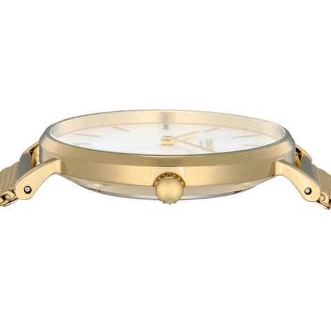 COACH 14503125 Elegant Perry Design Yellow Gold 2-Year Warranty Luxury Timepiece