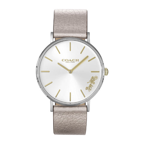 COACH 14503157 Perry Silver Stainless Steel Water Resistant Elegant Design 2-Year Warranty
