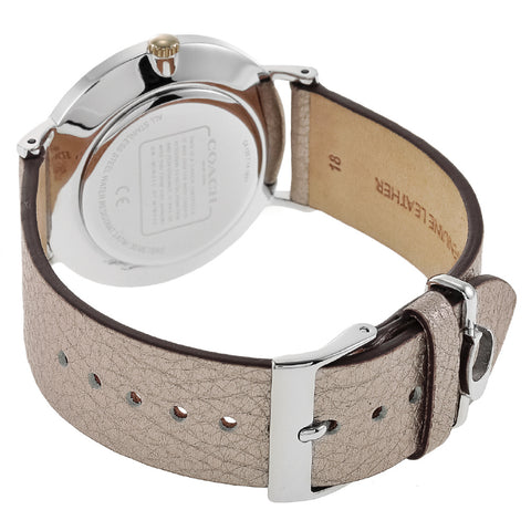 COACH 14503157 Perry Silver Stainless Steel Water Resistant Elegant Design 2-Year Warranty