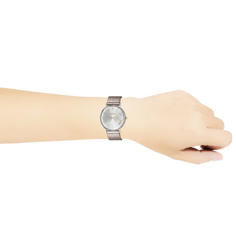 COACH 14503157 Perry Silver Stainless Steel Water Resistant Elegant Design 2-Year Warranty