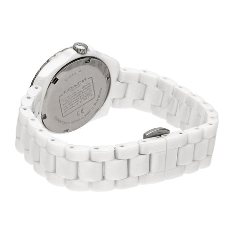 COACH 14503462 Stylish Preston Watch 2-Year Warranty White Color Elegant Design