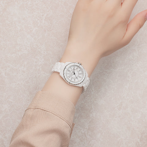 COACH 14503462 Stylish Preston Watch 2-Year Warranty White Color Elegant Design