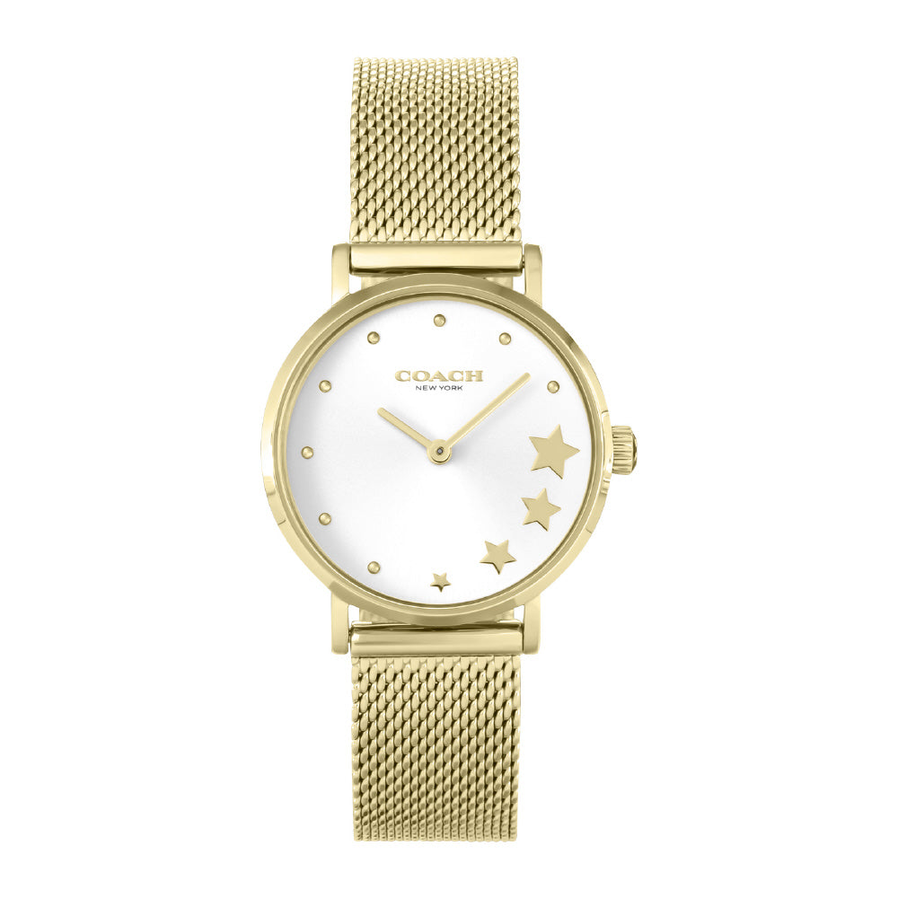 COACH 14503521 Watch - Perry 2-Year Warranty Yellow Gold Elegant Design Timeless Style Durable Construction