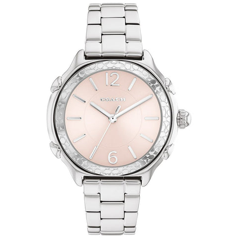 COACH 14503903 Elegant 36mm Pink Design Durable Stainless Steel Case Water Resistant 5-Year Warranty