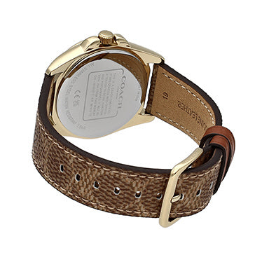 COACH 14504111 36mm Greyson Gold Stainless Steel Water Resistant Elegant Design 5-Year Warranty