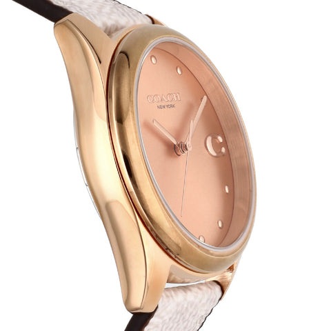 COACH 14504113 Stylish Greyson Watch 2-Year Warranty Pink Color Elegant Design
