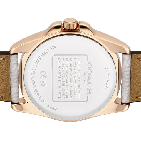 COACH 14504113 Stylish Greyson Watch 2-Year Warranty Pink Color Elegant Design