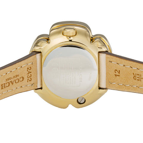 COACH 14504151 Elegant Tea Rose Design Silver Tone 2-Year Warranty Stylish Women's Watch