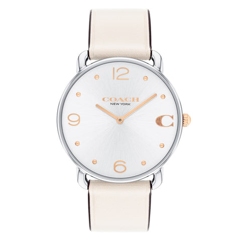 COACH 14504200 Elegant Silver 36mm Stainless Steel Water Resistant 5-Year Warranty
