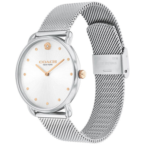 COACH 14504207 Elegant Silver 36mm Dial Classic Design 5-Year Warranty Stylish Timepiece
