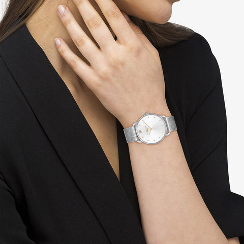 COACH 14504207 Elegant Silver 36mm Dial Classic Design 5-Year Warranty Stylish Timepiece