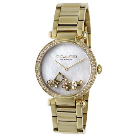 COACH 14504265 Carrie 2-Year Warranty Stylish Design Durable Leather Strap Elegant Timepiece