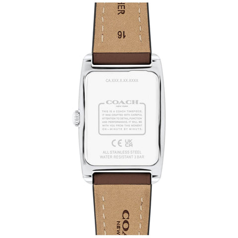 COACH 14504311 Stylish Design 5-Year Warranty 24mm x 35mm Durable Leather Band