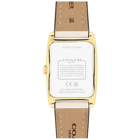 COACH 14504314 Stylish Design 5-Year Warranty Durable Leather Strap Water Resistant