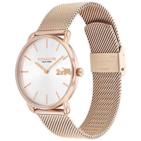 COACH 14504383 Stylish 36mm Design Elegant Leather Strap Water Resistant 5-Year Warranty